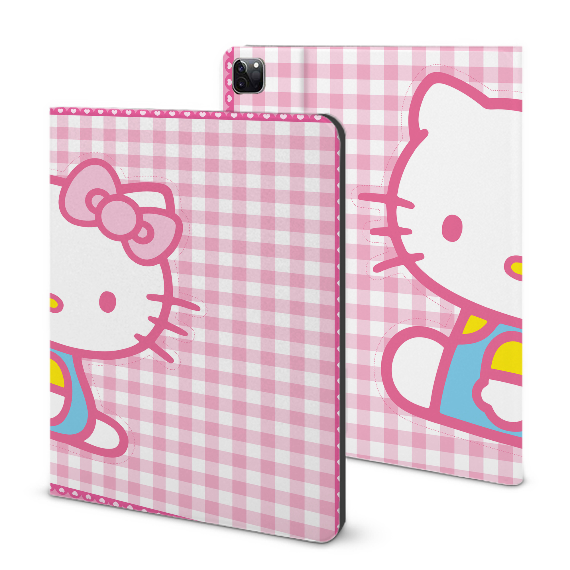 （画像用） Hello Kitty ハローキティ IPad ケース ブック型 PUレザー TPU 耐衝撃 軽量 薄型 ペン収納なし 全面保護 IPad 各モデル対応